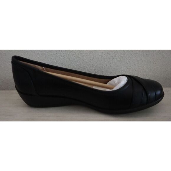 LifeStride Women's Sz 6.5W Black Tumble Faux Leather I-Loyal Flats Shoes - Picture 4 of 12